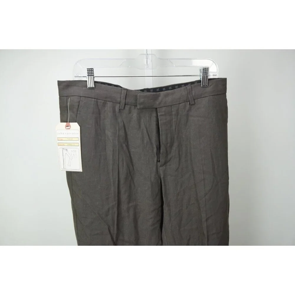 John Varvatos Gray Twill Mens Cotton Sport Pants Sz 48 Brand New